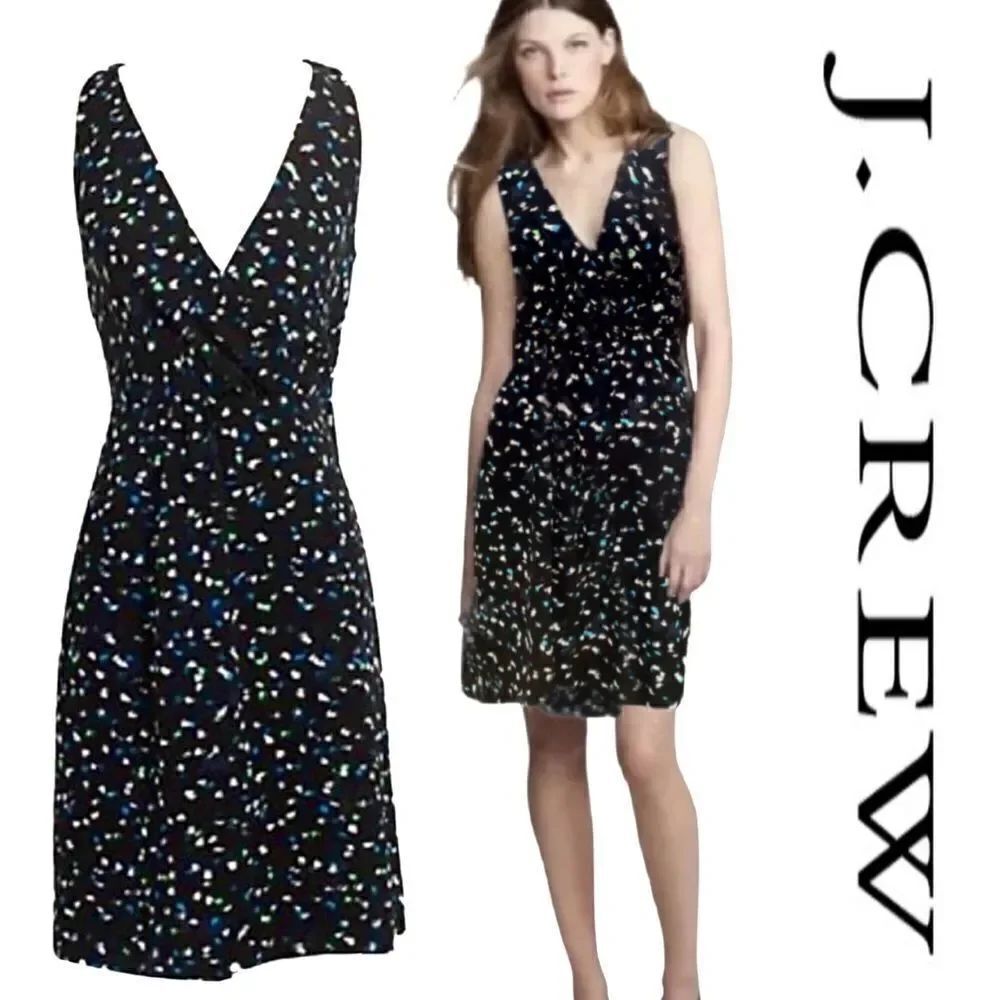 J. Crew Painted Dot Faux Wrap Dress